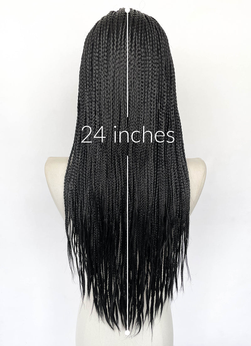 Black Braided Lace Front Synthetic Wig LFCS259