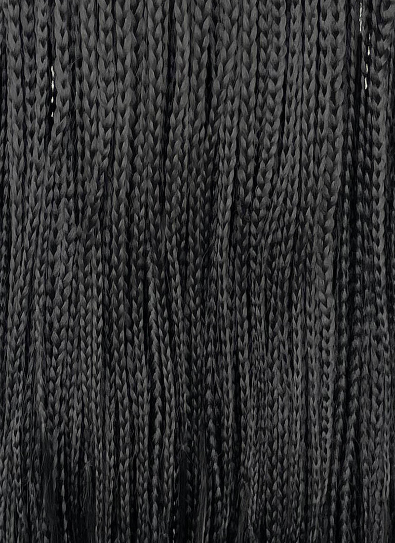 Black Braided Lace Front Synthetic Wig LFCS259