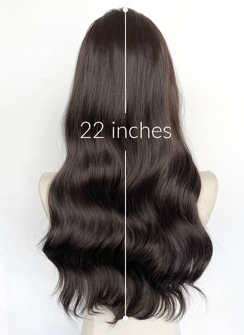 Brunette Wavy Lace Front Synthetic Wig LFCS262