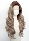 Brown With Dark Roots Wavy Lace Front Synthetic Wig LFCS265