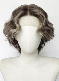Brown Mixed Blonde Wavy Lace Front Synthetic Wig LFCS273