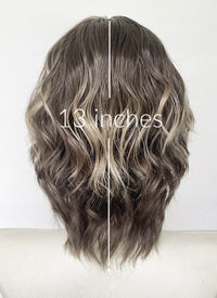Brown Mixed Blonde Wavy Lace Front Synthetic Wig LFCS273