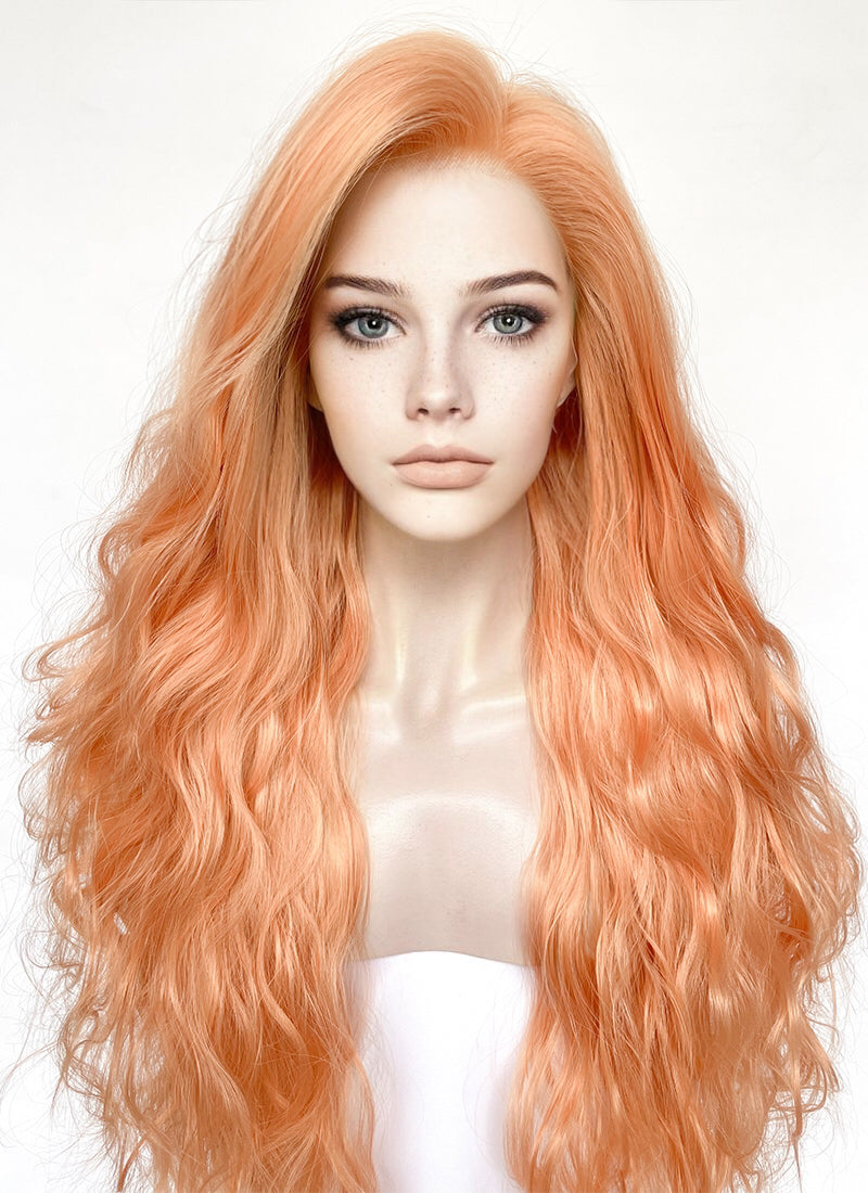 Peach colored wigs sale
