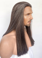 Star Wars Qui-Gon Jinn Mixed Brown Straight Lace Front Synthetic Men's Wig LFK5570