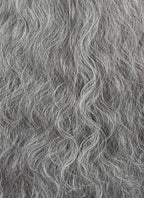 Mixed Dark Grey Curly Lace Front Synthetic Wig LFK5571