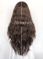 Brunette Wavy Lace Front Synthetic Hair Wig LFK5597