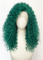 Green Curly Lace Front Synthetic Wig LFK5604