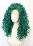 Green Curly Lace Front Synthetic Wig LFK5604