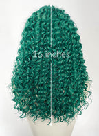 Green Curly Lace Front Synthetic Wig LFK5604