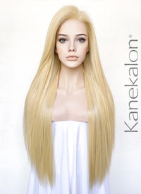 Blonde Straight 13" x 6" Lace Top Kanekalon Synthetic Hair Wig LFS019