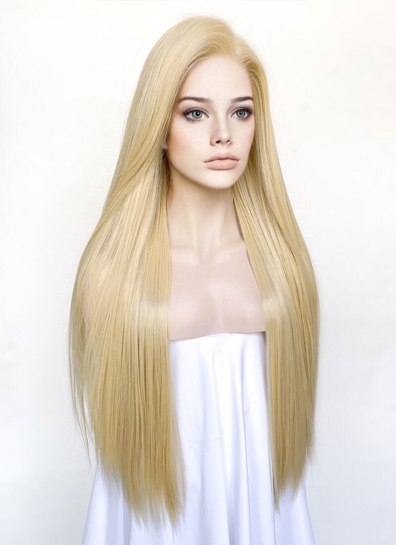 Blonde Straight 13" x 6" Lace Top Kanekalon Synthetic Hair Wig LFS019