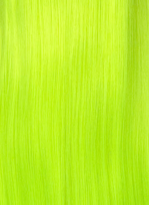 Neon Green Straight  13" x 6" Lace Top Synthetic Wig LFS020