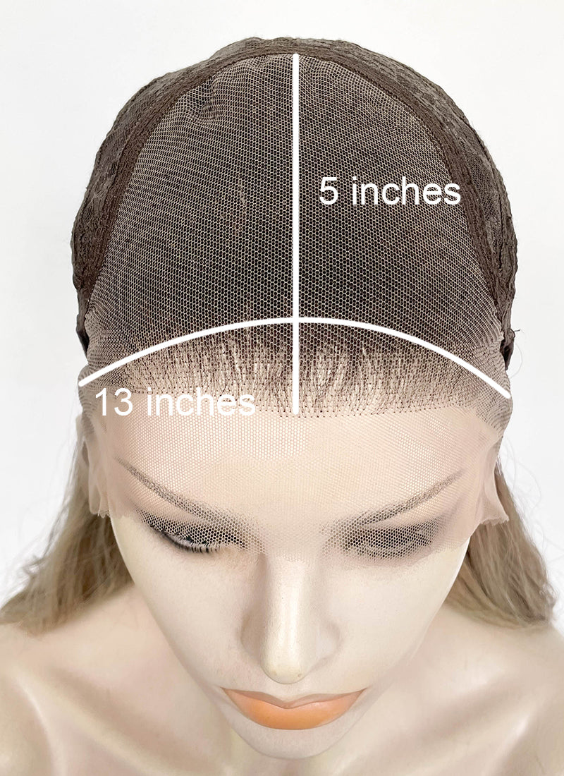 Balayage Blonde Mixed Brown Wavy Lace Front Kanekalon Synthetic Wig LFS045