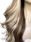 Balayage Blonde Mixed Brown Wavy Lace Front Kanekalon Synthetic Wig LFS045