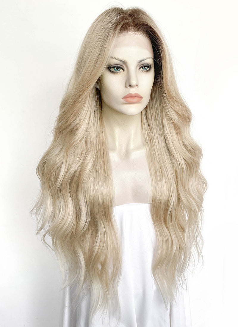 Blonde With Dark Roots Wavy 13