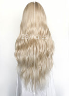 Blonde With Dark Roots Wavy 13" x 6" Lace Top Kanekalon Synthetic Hair Wig LFS053