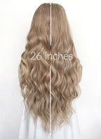 Ash Blonde Wavy 13" x 6" Lace Top Kanekalon Synthetic Hair Wig LFS058