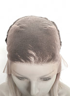 Mixed Blonde With Dark Roots Straight 13" x 6" Bob Lace Top Kanekalon Synthetic Hair Wig LFS059