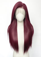 Reddish Purple Straight 13" x 6" Lace Top Kanekalon Synthetic Hair Wig LFS063