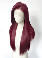 Reddish Purple Straight 13" x 6" Lace Top Kanekalon Synthetic Hair Wig LFS063