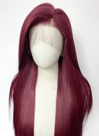 Reddish Purple Straight 13" x 6" Lace Top Kanekalon Synthetic Hair Wig LFS063