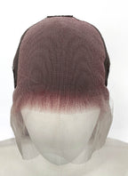 Reddish Purple Straight 13" x 6" Lace Top Kanekalon Synthetic Hair Wig LFS063