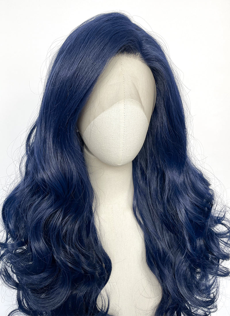 Blue Wavy Lace Front Synthetic Wig LN6040