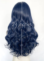 Blue Wavy Lace Front Synthetic Wig LN6040