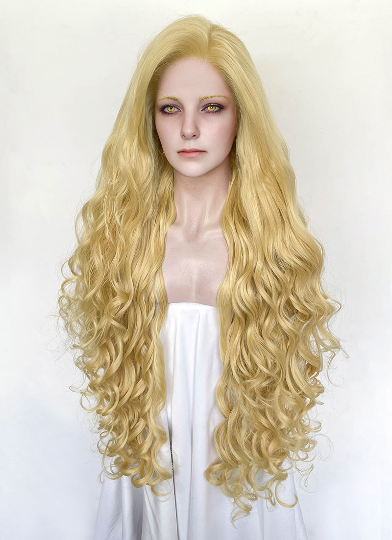 Elden Ring Queen Marika Golden Blonde Wavy Lace Front