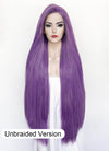 KPop Demon Hunters Rumi Pastel Purple Braided Lace Front Synthetic Wig LF2515