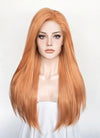 Pastel Orange Straight Lace Front Synthetic Wig LN6047