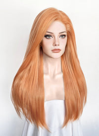 Pastel Orange Straight Lace Front Synthetic Wig LN6047