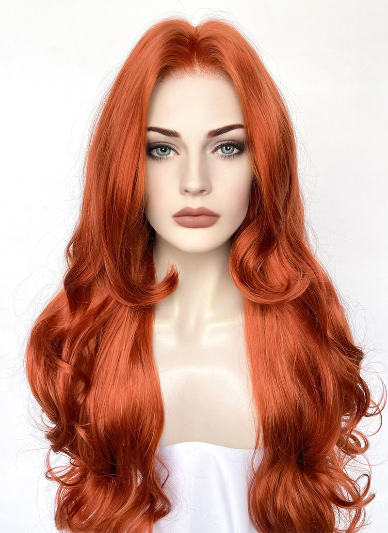 X-MEN 97 Jean Grey Ginger Wavy Lace Front Synthetic Hair Wig LW4037