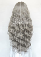 Grey Wavy Lace Front Synthetic Wig LW4043