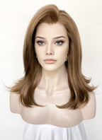 Brown Straight Lace Front Synthetic Wig LW4045