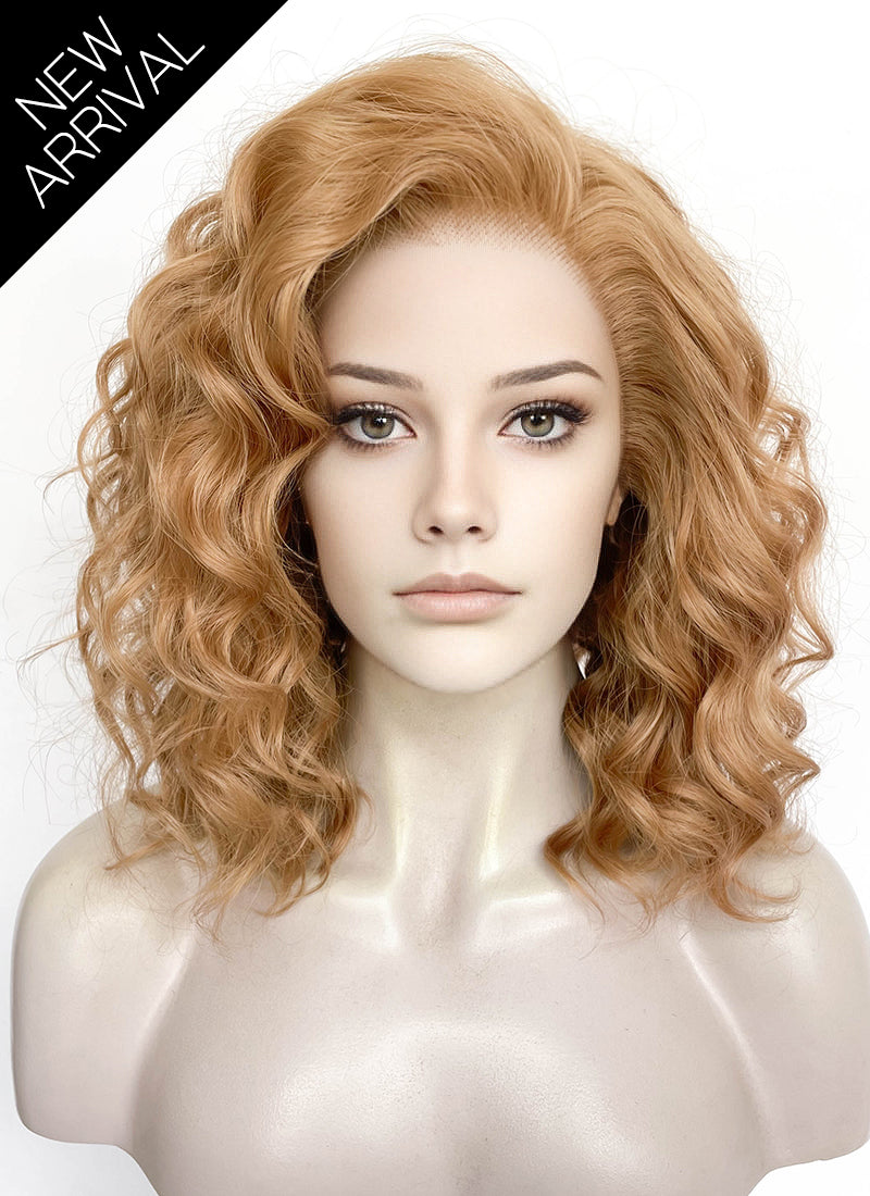 Golden Blonde Wavy Lace Front Synthetic Wig LW4052