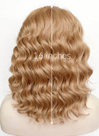 Golden Blonde Wavy Lace Front Synthetic Wig LW4052