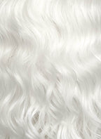 Pure White Wavy Lace Front Synthetic Wig LW4053