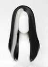 Critical Role Laudna Black And White Single Money Piece Straight Lace Front Synthetic Hair Wig LW4059