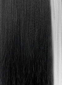 Critical Role Laudna Black And White Single Money Piece Straight Lace Front Synthetic Hair Wig LW4059