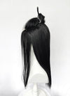 Critical Role Laudna Black And White Single Money Piece Straight Lace Front Synthetic Hair Wig LW4059