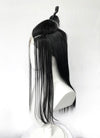Critical Role Laudna Black And White Single Money Piece Straight Lace Front Synthetic Hair Wig LW4059