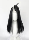 Critical Role Laudna Black And White Single Money Piece Straight Lace Front Synthetic Hair Wig LW4059