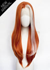 Ginger And White Single Money Piece Straight Lace Front Synthetic Wig LW4061