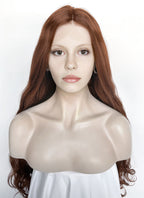 Frankenstein 2025 Elizabeth Harlander Reddish Brown Wavy Lace Front Synthetic Hair Wig LW4075