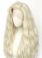 Platinum Blonde Wavy Lace Front Synthetic Hair Wig LW4117