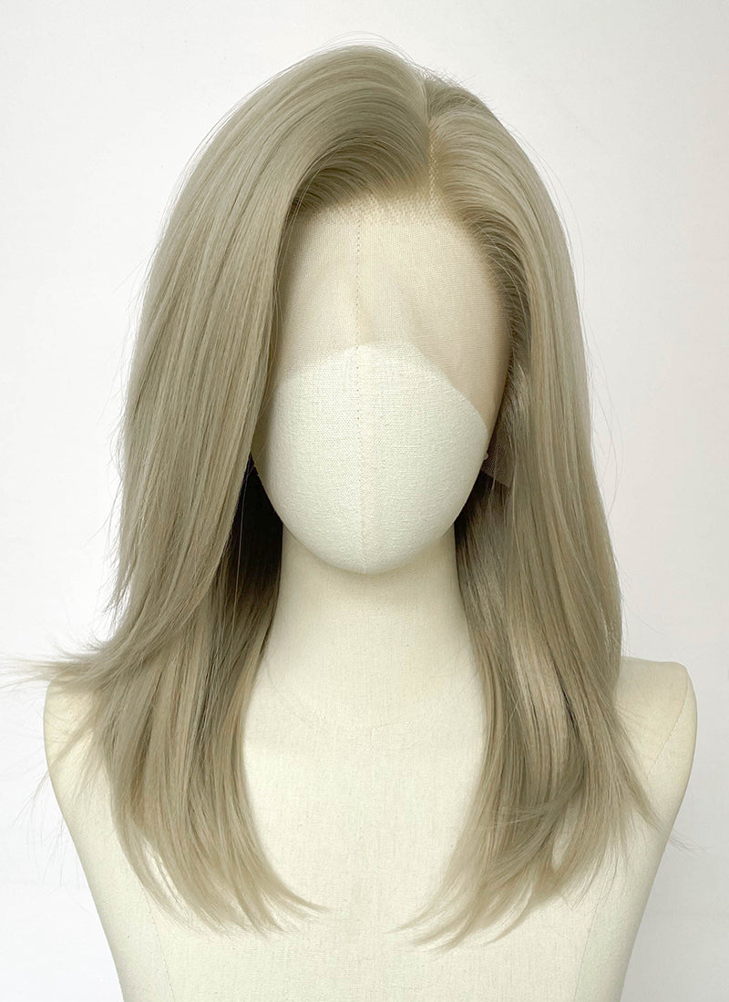Ash Blonde Straight Lace Front Synthetic Hair Wig LW4130