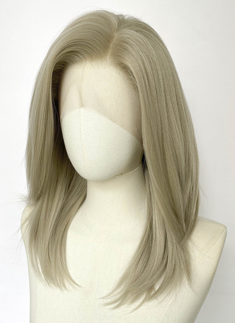 Ash Blonde Straight Lace Front Synthetic Hair Wig LW4130
