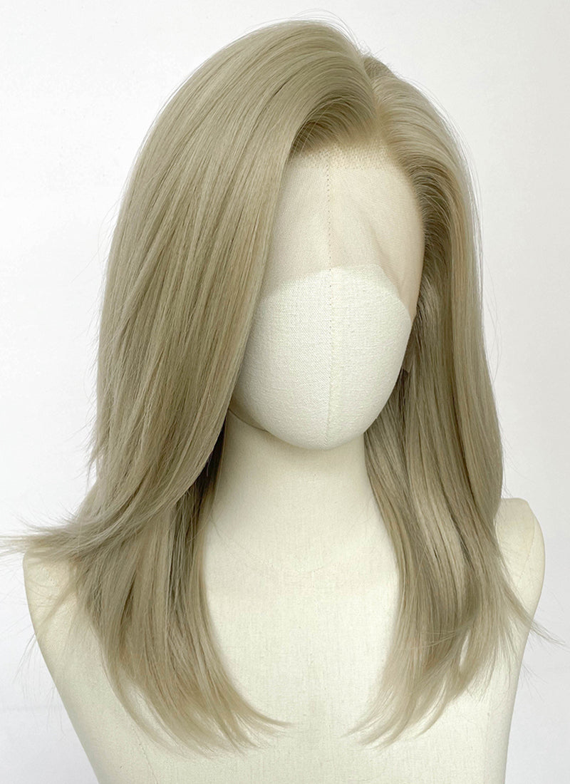 Ash Blonde Straight Lace Front Synthetic Hair Wig LW4130