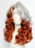 X-Men 97 Rogue Silver White Mixed Ginger Wavy Lace Front Synthetic Wig LW4132A